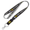 University Iowa Hawkeyes Lanyard with Detachable Buckle 1" Width - Heathered/Jersey Print view 1