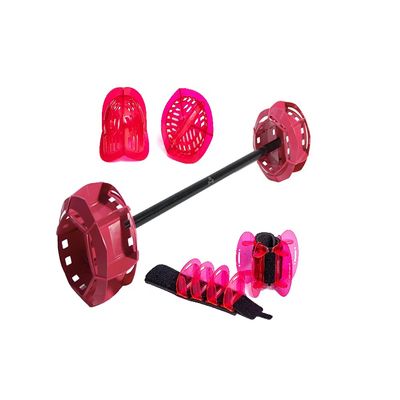 Hydrorevolution Ultimate Pool Exercise Bundle | Medium Resistance Water Weights | Water Exercise Equipment | Aqualogix Pink Bells, Fins & Aquastrength Barbell | Quick Start Guide