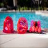 Hydrorevolution Ultimate Pool Exercise Bundle | Medium Resistance Water Weights | Water Exercise Equipment | Aqualogix Pink Bells, Fins & Aquastrength Barbell | Quick Start Guide view 2