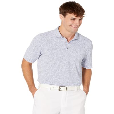 Cutter & Buck Men's Short Sleeve Virtue Eco Pique Botanical Print Polo Shirt, Hyacinth, XXLarge