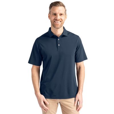Cutter & Buck Men's Big & Tall Short Sleeve Virtue Eco Pique Recycled Polo Shirt, Navy Blue, Large Tall