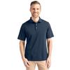 Cutter & Buck mens Short Sleeve Virtue Eco Pique Recycled Polo Shirt, Navy Blue, Large US view 1