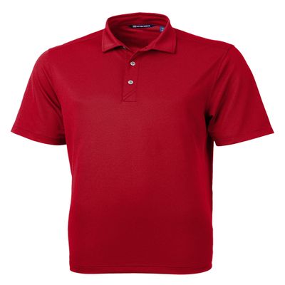 Cutter & Buck Men's Short Sleeve Virtue Eco Pique Recycled Polo Shirt, Cardinal Red, Small