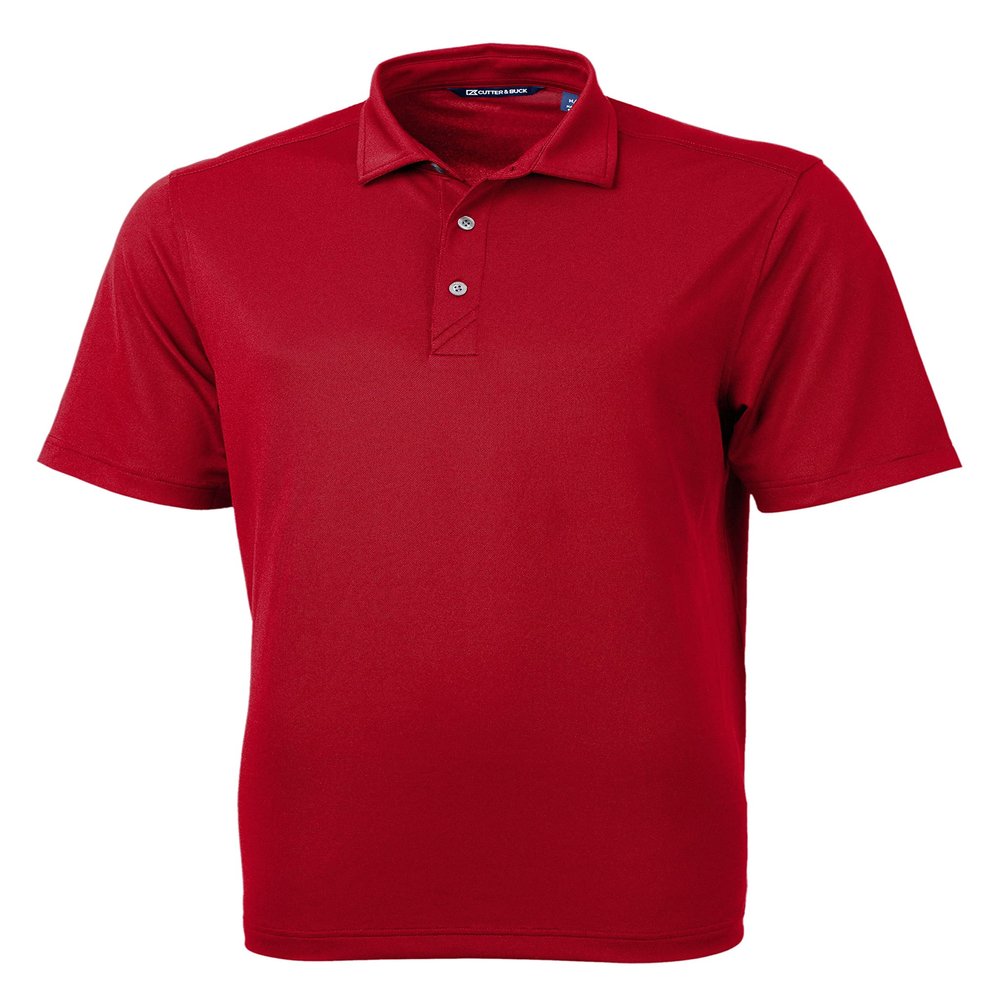 Cutter & Buck Men's Short Sleeve Virtue Eco Pique Recycled Polo Shirt, Cardinal Red, Small