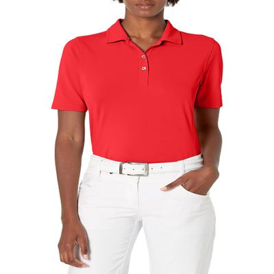 Cutter & Buck Ladies Short Sleeve Virtue Eco Pique Recycled Polo Shirt, Red, XLarge