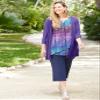 Catherines Women's Plus Size Monterey Mesh Tank - 5X, Red White Blue Dot view 2