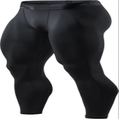 TSLA Men's Compression Pants - Cool Dry Athletic Sports Workout Running Tights Leggings Baselayer, Hyper Control Pants Black, 3X-Large