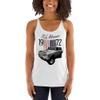 1972 Chevy K5 Blazer Truck American Flag Women's Racerback Tank view 1