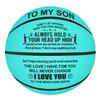 KWOOD Engraved Custom Outdoor Indoor Basketball Gifts - I Love You to The Moon and Back- for Son Graduation Birthday (Blue-for Son) view 1