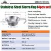 CAMPINGMOON 2pcs/4pcs Set Stainless Steel Camping Sierra Cup 310ml (4pcs Set) view 2