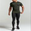 ATHLIO Men's Cool Dry Short Sleeve Compression Shirts, Sports Baselayer T-Shirts Tops, Athletic Workout Shirt, 3pack Black/Navy/Hunter Green, Large view 3