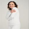 LAPASA Women Thermal Shirt (Pack 1) Top Long Sleeve Undershirt Crew Neck Lightweight Thermoflux 300 Extra Warm Soft Baselayer L42 X-Large White view 4