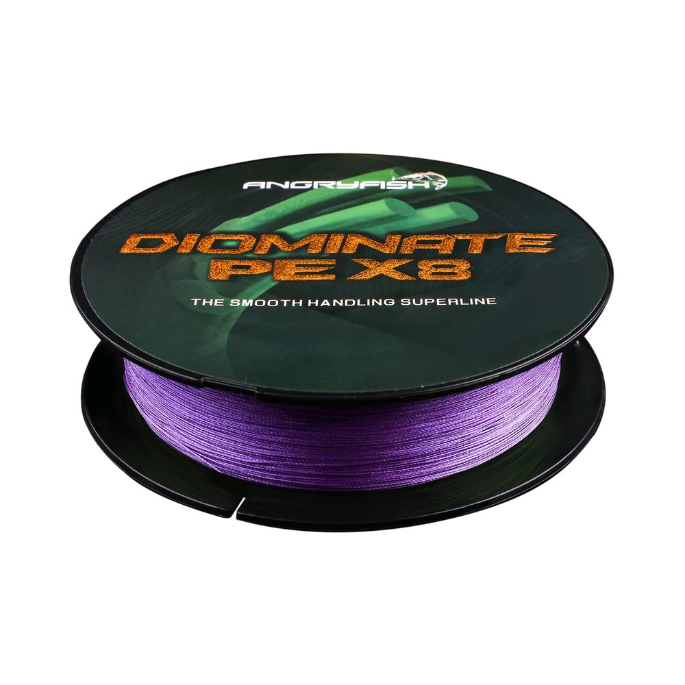 ANGRYFISH 4 Stands 500M/547Y Super Strong Braided Fishing Line Abrasion Resistant Superline Zero Stretch Small Diameter(Purple,5LB/0.06MM/547YDS)