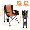 LEADALLWAY Folding Camping Chair Oversized Collapsible Camp Chair with Cup Holder and Removable Storage Bag, Heavy Duty Support 350 LBS, Portable Lawn Chair for Outdoor view 2