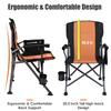 LEADALLWAY Folding Camping Chair Oversized Collapsible Camp Chair with Cup Holder and Removable Storage Bag, Heavy Duty Support 350 LBS, Portable Lawn Chair for Outdoor view 4