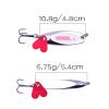 YUNSI Baites and Attactants 7pcs Geometry Metal Sequins Fishing Lure Spoon Lure with Feather Noise Paillette Hard Baits Treble Hook Pesca Fishing Tackle for Fishing view 2