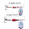 YUNSI Baites and Attactants 7pcs Geometry Metal Sequins Fishing Lure Spoon Lure with Feather Noise Paillette Hard Baits Treble Hook Pesca Fishing Tackle for Fishing view 4