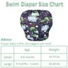 Wegreeco Baby & Toddler Snap One Size Adjustable Reusable Baby Swim Diaper (Plant, Small, 3 Pack) view 3