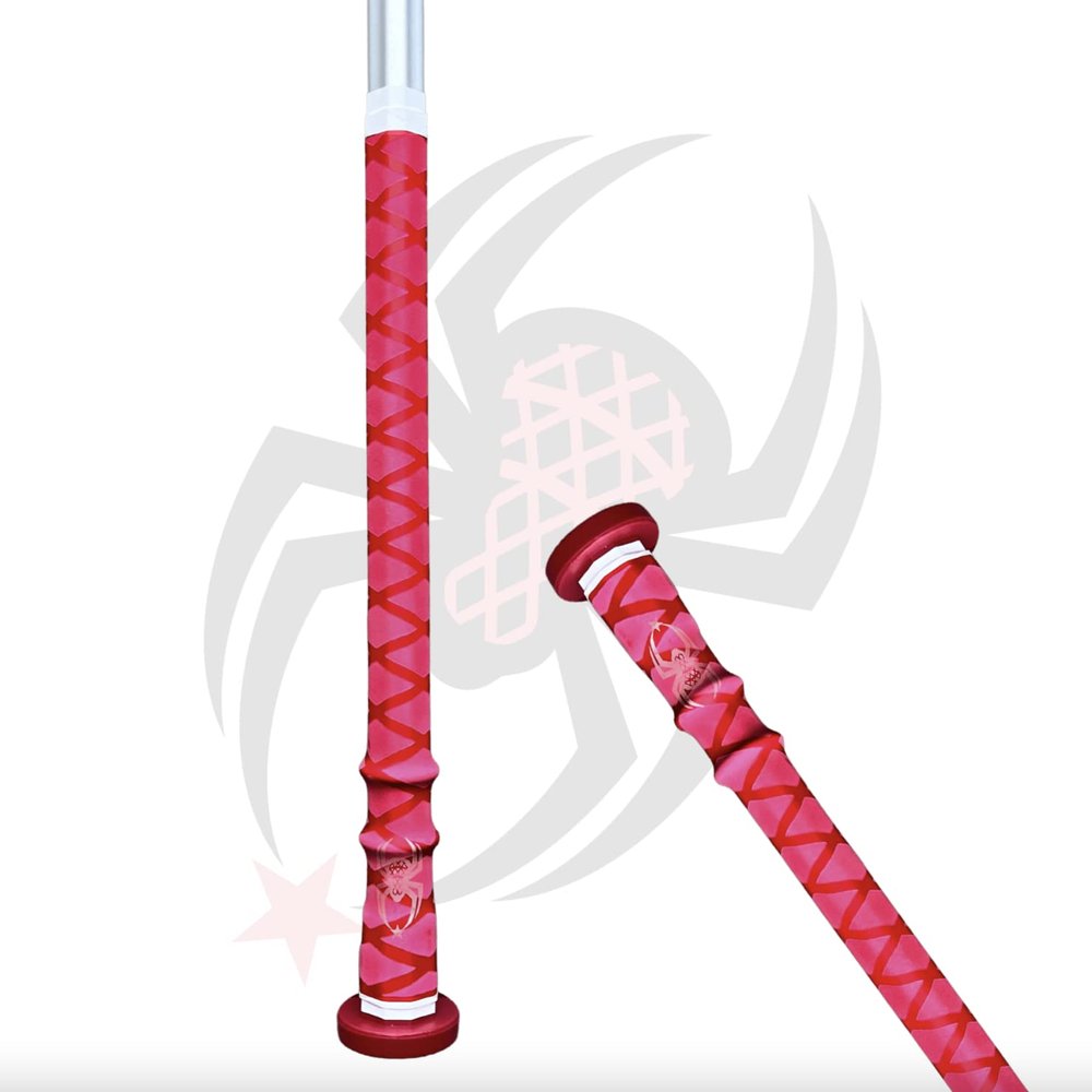 Spyder Grypz Pro Lacrosse & Hockey Grip Faster Shot Speed No Adhesive Durable (Imperial Red)