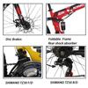 EUROBIKE Folding Bike,26 Inch Full Suspension Folding Mountain Bike,Dual Disc Brake 21 Speed Bicycle for Adults Men or Women (Red Aluminium Rims) view 4