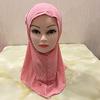 Muslim Hijab Head Scarf Ice Silk Headwear Floral Kids Amira Hijab Islamic Head Wrap for Age 2-6 Years Girls (pink (6 flowers)) view 2