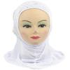 Muslim Hijab Head Scarf Ice Silk Headwear Floral Kids Amira Hijab Islamic Head Wrap for Age 2-6 Years Girls (white (6 flowers)) view 2