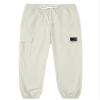 SANGTREE Girls Cargo Pants, Elastic Waist Drawstring Loose Tapered Multi Pockets Cargo Jogger Pants for Girl Beige, 7-8 Years Big Kid = Tag 140 view 3