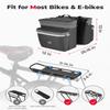 KEMIMOTO Bike Bag Panniers with Rain Cover, 34L Waterproof Bicycle Saddle Bag for Rear Rack Mountain Biking Bags Storage, Ebike Accessories for Commuter Grocery Shopping Travel Carrier, Grey view 4