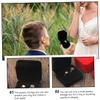 Holibanna Engagement Ring Box Flannel Proposal Ring Box for Proposal Engagement Wedding Birthday Black view 4