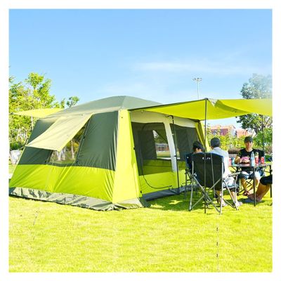 8 Person Tent, Family Cabin Tents, Outdoor Shelter Camping Hub Tent, Doors and 3 Windows with Mesh,Waterproof,Double Layer Camping Tent for The Garden (Size : B)