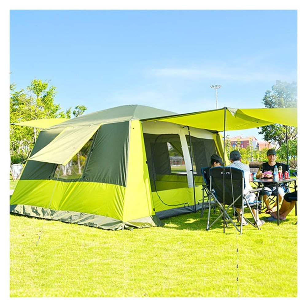 8 Person Tent, Family Cabin Tents, Outdoor Shelter Camping Hub Tent, Doors and 3 Windows with Mesh,Waterproof,Double Layer Camping Tent for The Garden (Size : B)