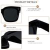 ANDWOOD Oversized Sunglasses for Women Big Large Square Wide Frame Shades Retro Trendy Fashion UV Protection 2 Pack Matte Black Sun glasses view 3