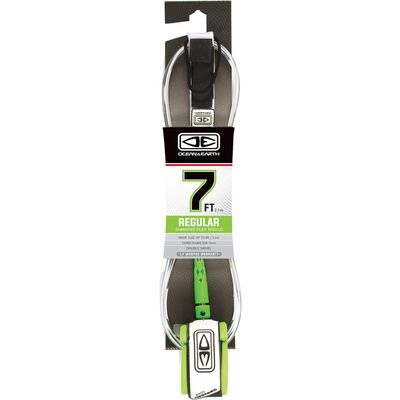 Ocean & Earth Moulded Regular White Surfboard Leash - 7'