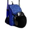 PHINIX Baseball, T-ball or Softball Backpack Holds Bat helmet Glove with Fence Hook (Blue) view 1