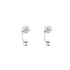 925 Sterling Silver Daisy Flower Half Hoop Earrings Set Cuff Earrings Ball Crystal Studs for Women Cartilage Earrings Helix Piercing Jewelry view 1