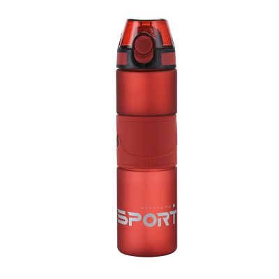 HNGM Water Bottle Sport Water Cup Bottle Outdoor Travel Portable Leak Proof Drinkware Matte Plastic Fitness Kitchen Bottle No BPA water bottle (Capacity : 600ml, Color : RED)