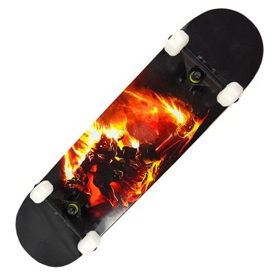 WZFANJIJ Skateboard, 31"x8" Complete Skateboards for Girls Boys Adults Beginners, 7 Layer Canadian Maple Double Kick Deck Concave Standard Skate Boards Skateboard for Kids Ages 6-12 Teens,y