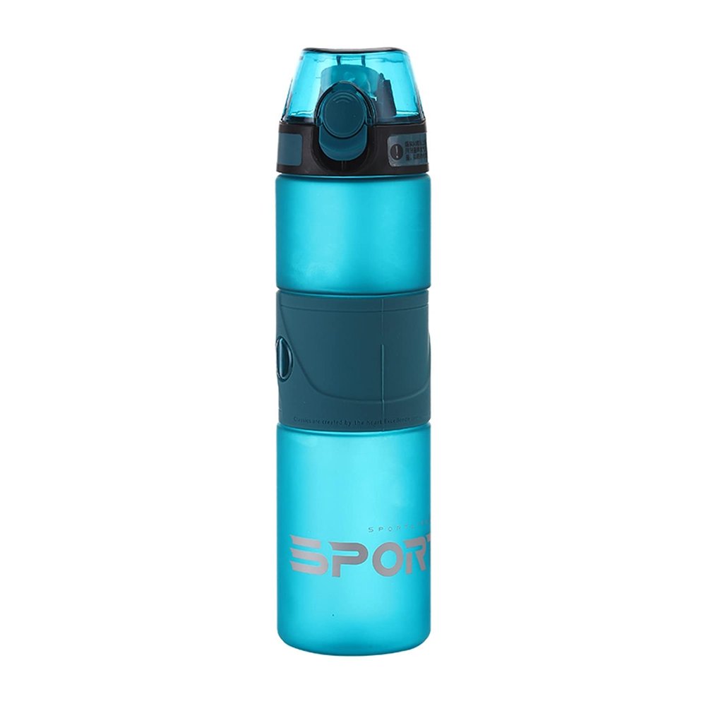 HNGM Water Bottle Sport Water Cup Bottle Outdoor Travel Portable Leak Proof Drinkware Matte Plastic Fitness Kitchen Bottle No BPA water bottle (Capacity : 700ml, Color : CYAN)