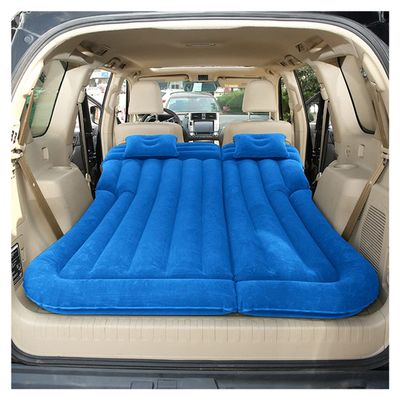 MTFZD Portable Inflatable Car Mattress PVC Flocking Double-Sided Soft Travel Bed Portable Sleeping Rest Cushion Car SUV Accessories for Home Outdoor (Color : Blue)