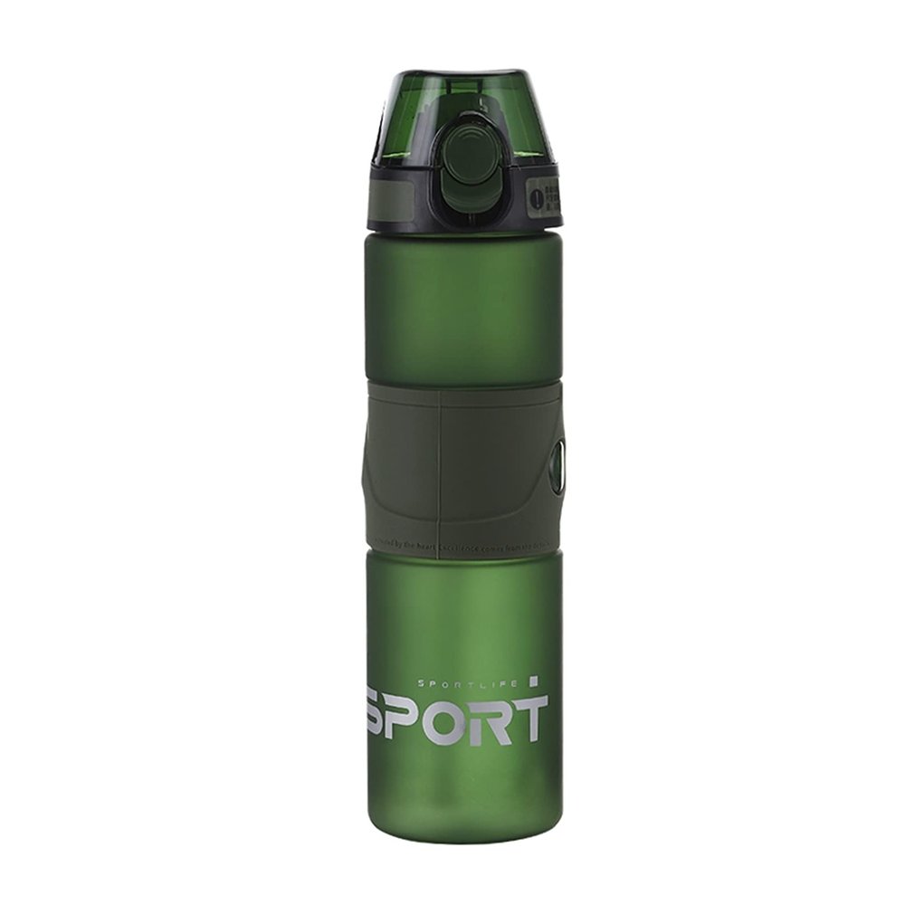 HNGM Water Bottle Sport Water Cup Bottle Outdoor Travel Portable Leak Proof Drinkware Matte Plastic Fitness Kitchen Bottle No BPA water bottle (Capacity : 700ml, Color : GREEN)