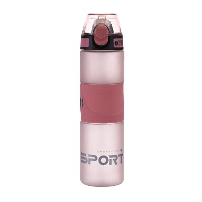 HNGM Water Bottle Sport Water Cup Bottle Outdoor Travel Portable Leak Proof Drinkware Matte Plastic Fitness Kitchen Bottle No BPA water bottle (Capacity : 700ml, Color : PINK)