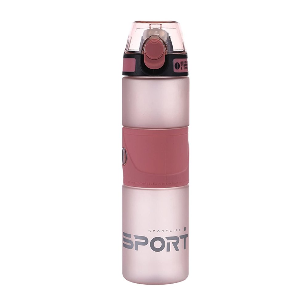 HNGM Water Bottle Sport Water Cup Bottle Outdoor Travel Portable Leak Proof Drinkware Matte Plastic Fitness Kitchen Bottle No BPA water bottle (Capacity : 700ml, Color : PINK)