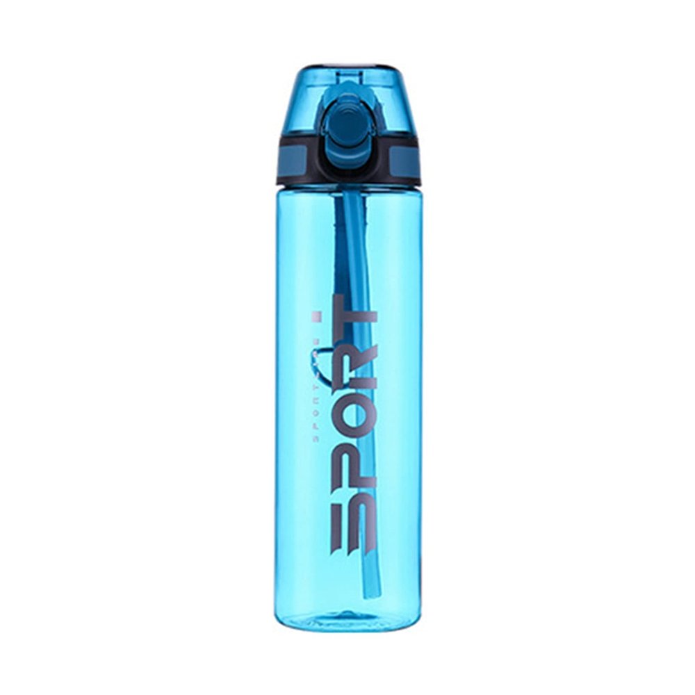 HNGM Water Bottle Sports Water Bottle 500ml 1000ml Outdoor Travel Portable Leak Proof Drink Plastic Drink Bottle Riding Equipment water bottle (Color : Blue)