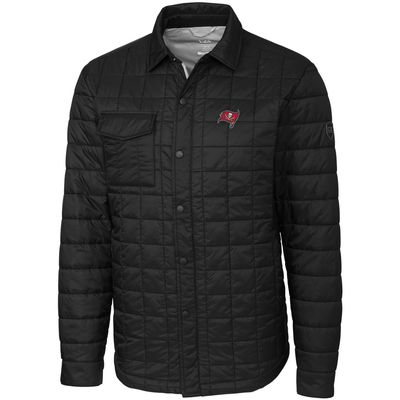 Cutter & Buck Men's Black Tampa Bay Buccaneers Rainier Shirt Jacket