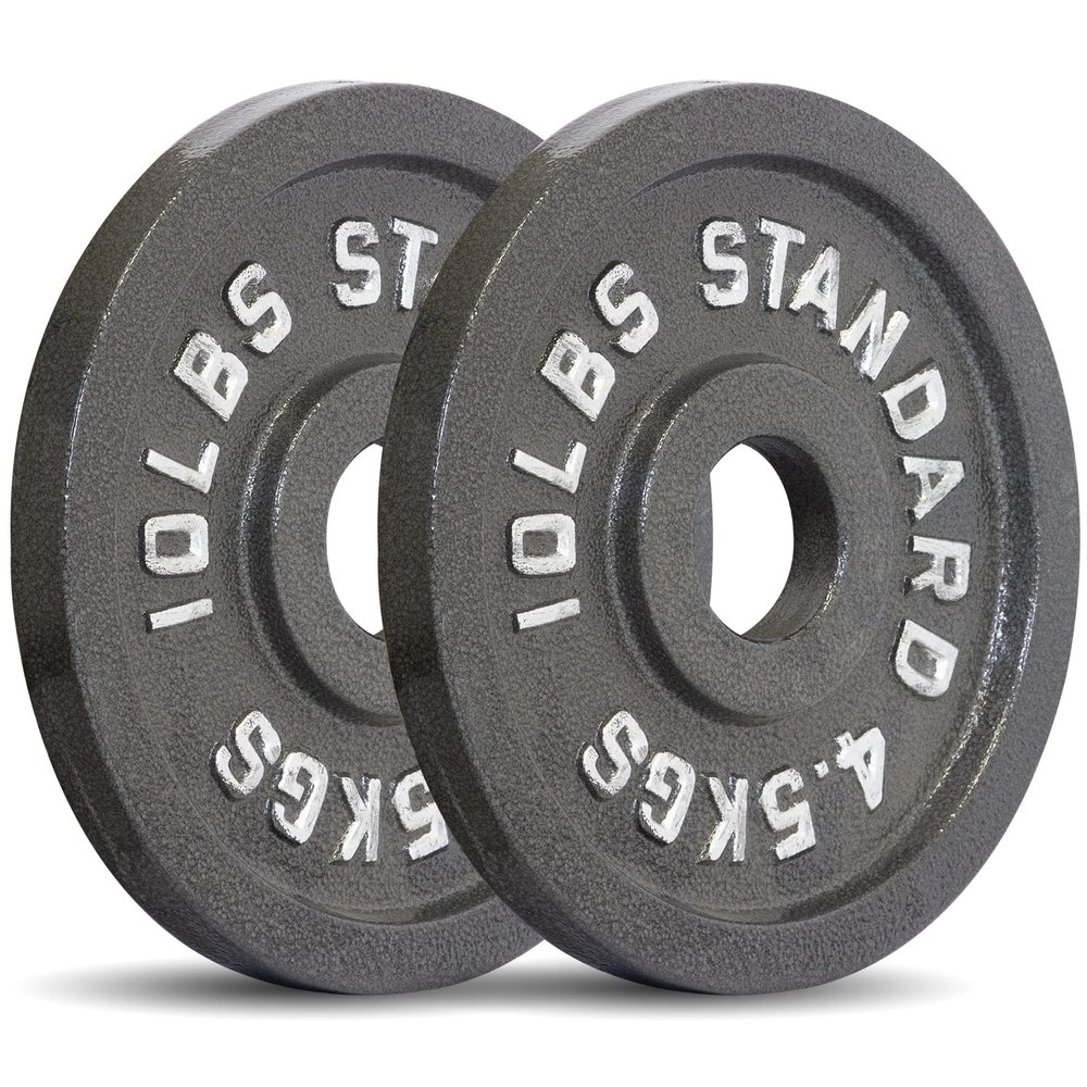 Olympic 2" Cast Iron (Hammertone/Gray) Weight Plate (10 lb Pair Only)