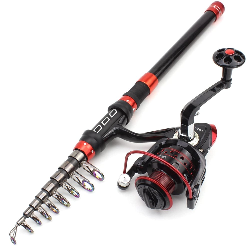 Ultra-Short Fishing Rod Reel Set, Trout Rod, Fishing Rod Reel Combo, sea Fishing Rod, Carbon Fiber Fishing Rod with Reel Set, bass Fishing 1.8m-3.6m ZYHYD (Size : 2.4m+3000Reel)