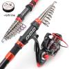 Ultra-Short Fishing Rod Reel Set, Trout Rod, Fishing Rod Reel Combo, sea Fishing Rod, Carbon Fiber Fishing Rod with Reel Set, bass Fishing 1.8m-3.6m ZYHYD (Size : 2.4m+3000Reel) view 2