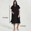 III HHONS Towel Hoodie Poncho Adult Outdoor Beach Towel Hoodie Black Coverup Robe Large Hooded Towels for Adult view 4
