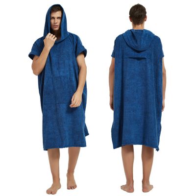 III HHONS Beach Towel Hoodie Poncho Robe Towels Navy Hooded Swim Cover Surf Accessories Surf Clothes for Men/Women
