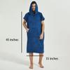 III HHONS Beach Towel Hoodie Poncho Robe Towels Navy Hooded Swim Cover Surf Accessories Surf Clothes for Men/Women view 4